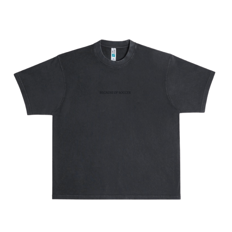 Because of Soccer Embroidered Tee