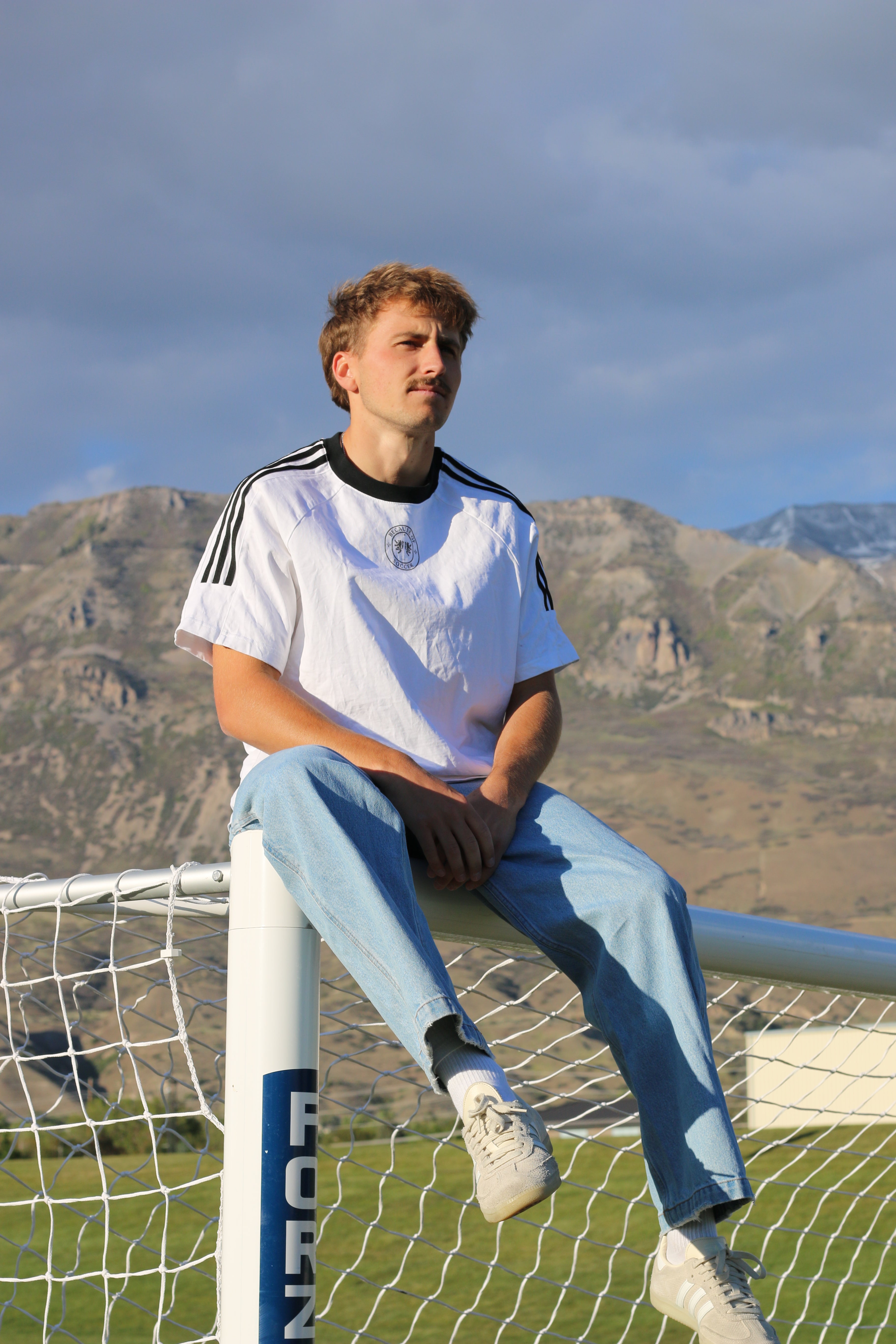 Because of Soccer Crewneck Jersey TShirt