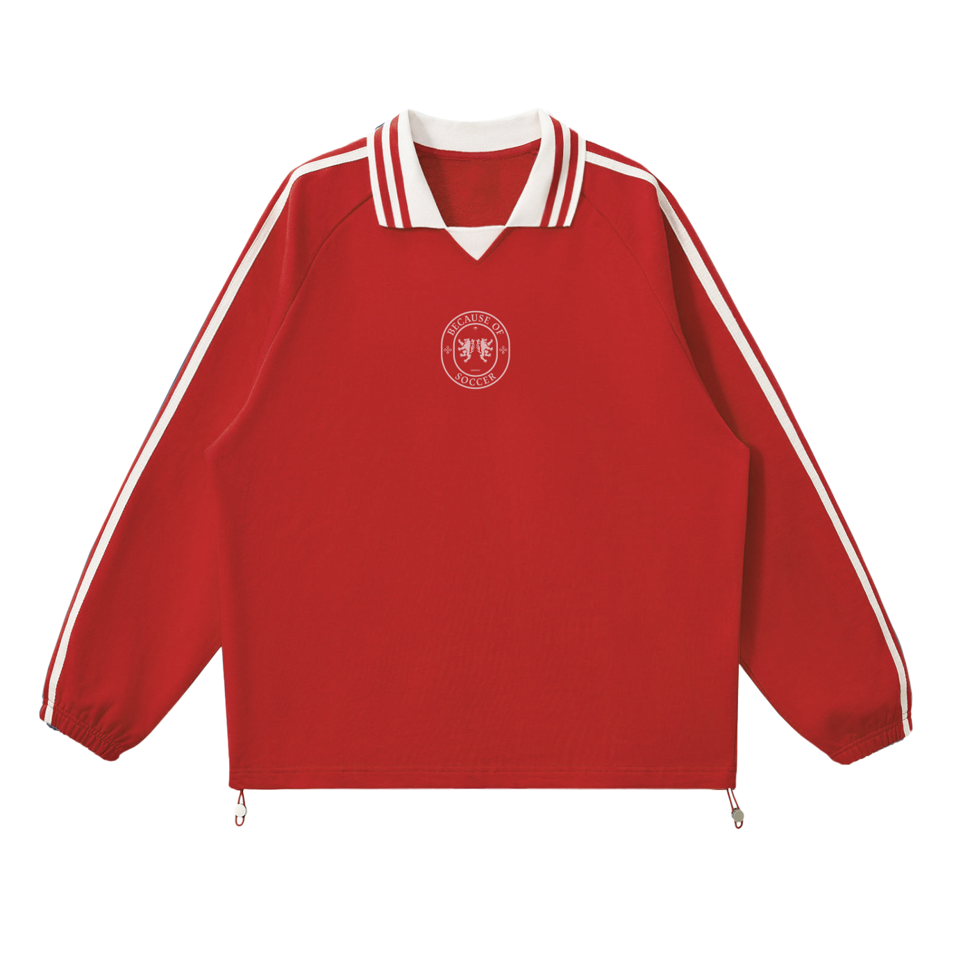 Vintage Because of Soccer Collared Long Sleeve