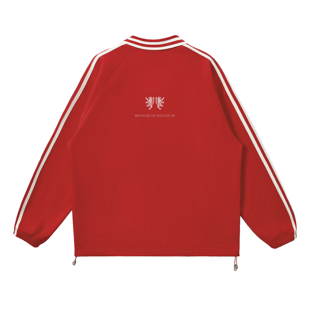 Vintage Because of Soccer Collared Long Sleeve