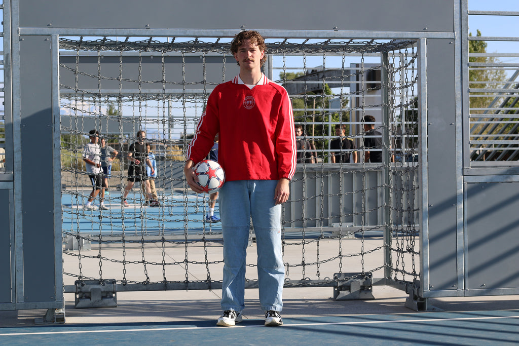 Vintage Because of Soccer Collared Long Sleeve