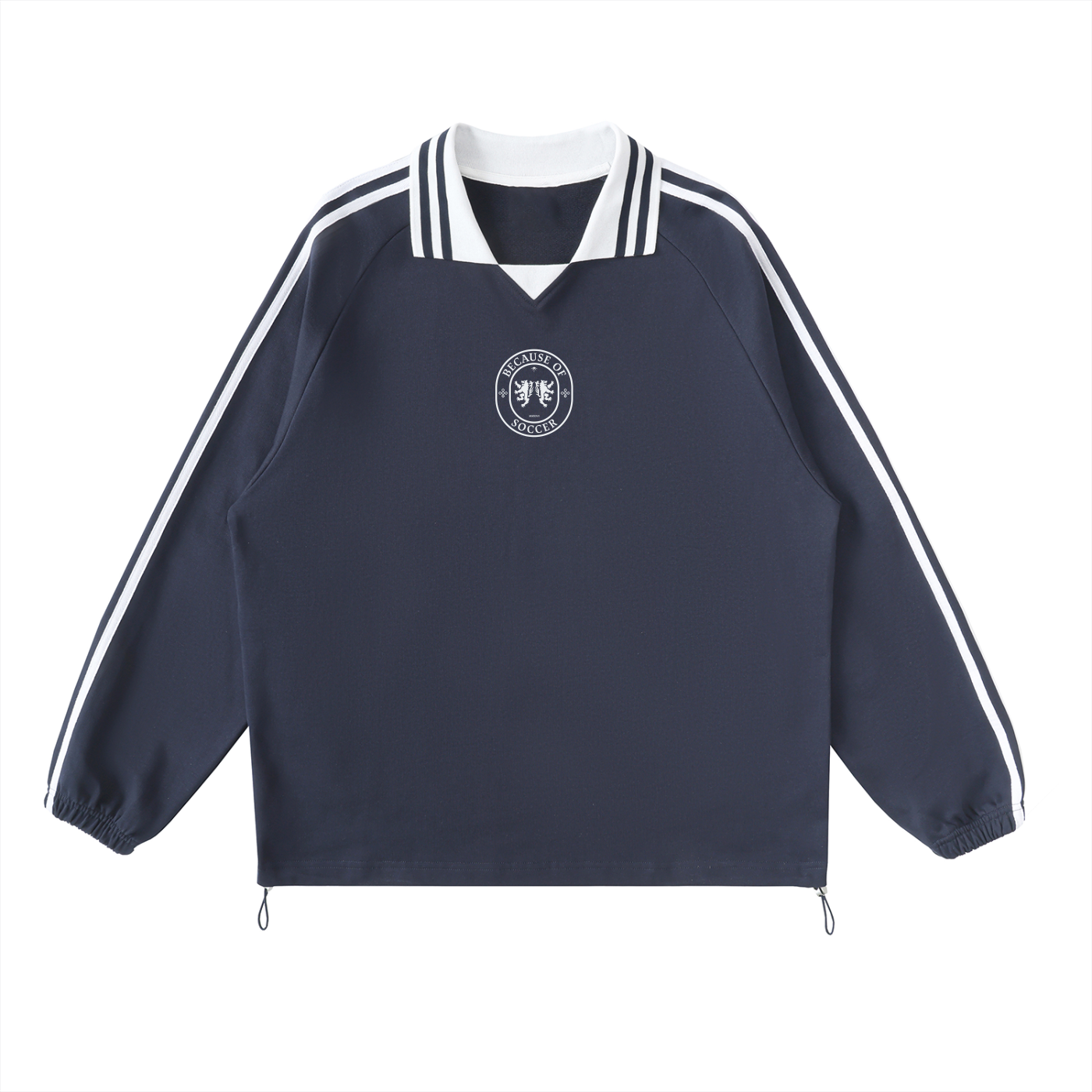 Vintage Because of Soccer Collared Long Sleeve