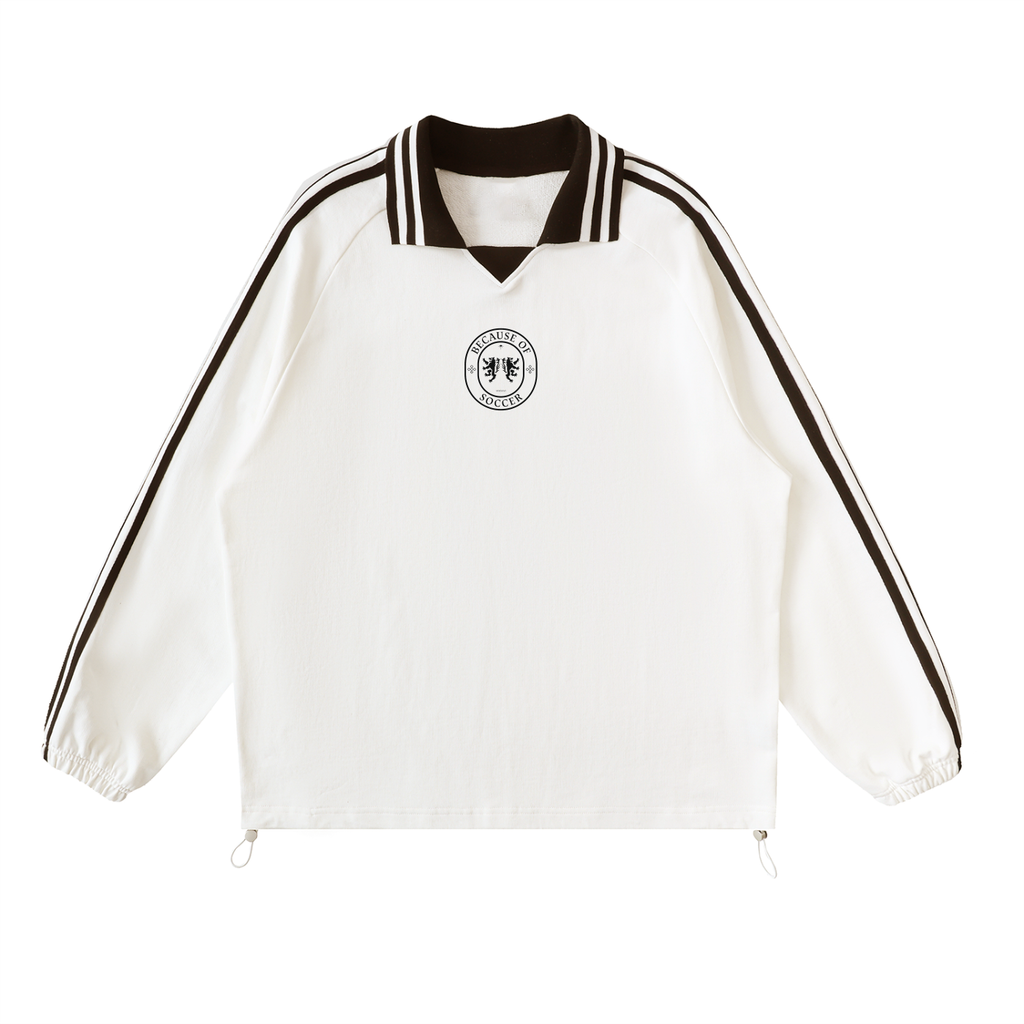Vintage Because of Soccer Collared Long Sleeve