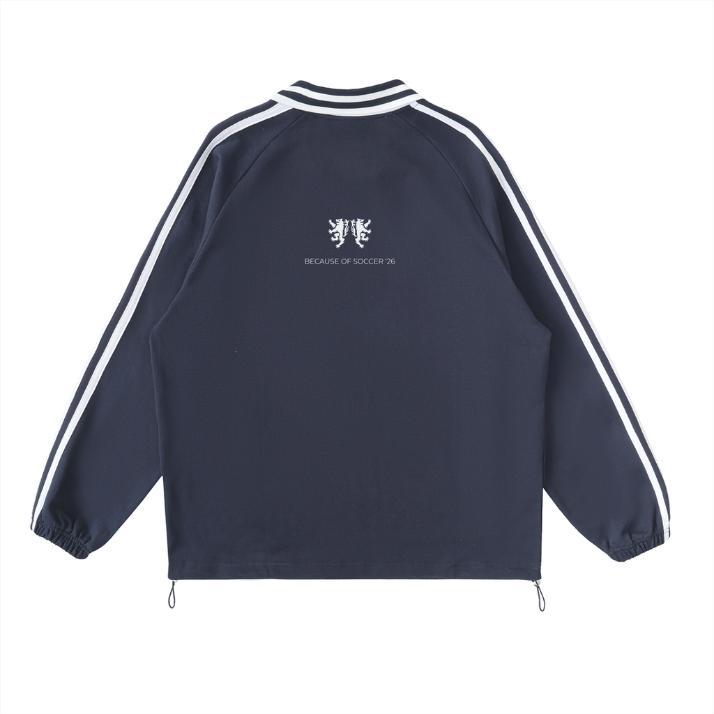 Vintage Because of Soccer Collared Long Sleeve