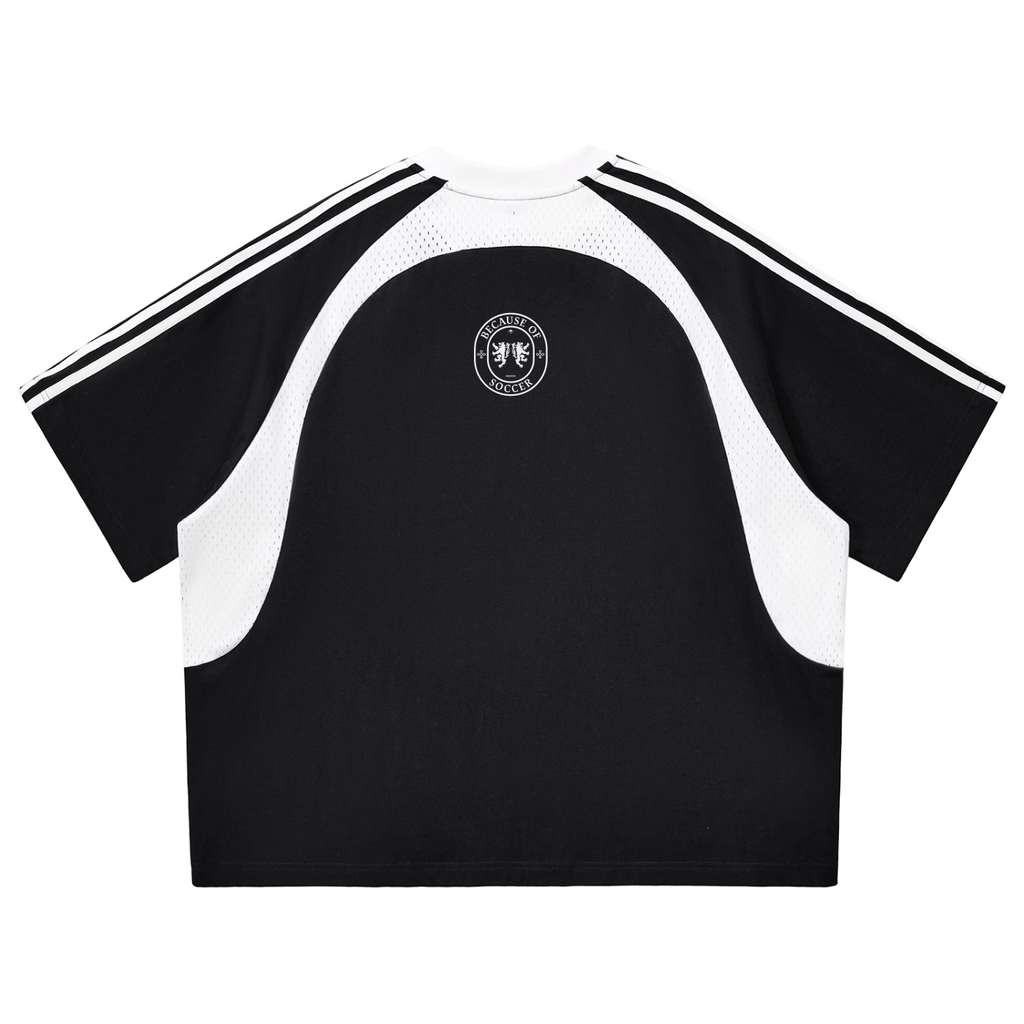 Twin Wolves Panel Mesh T-Shirt