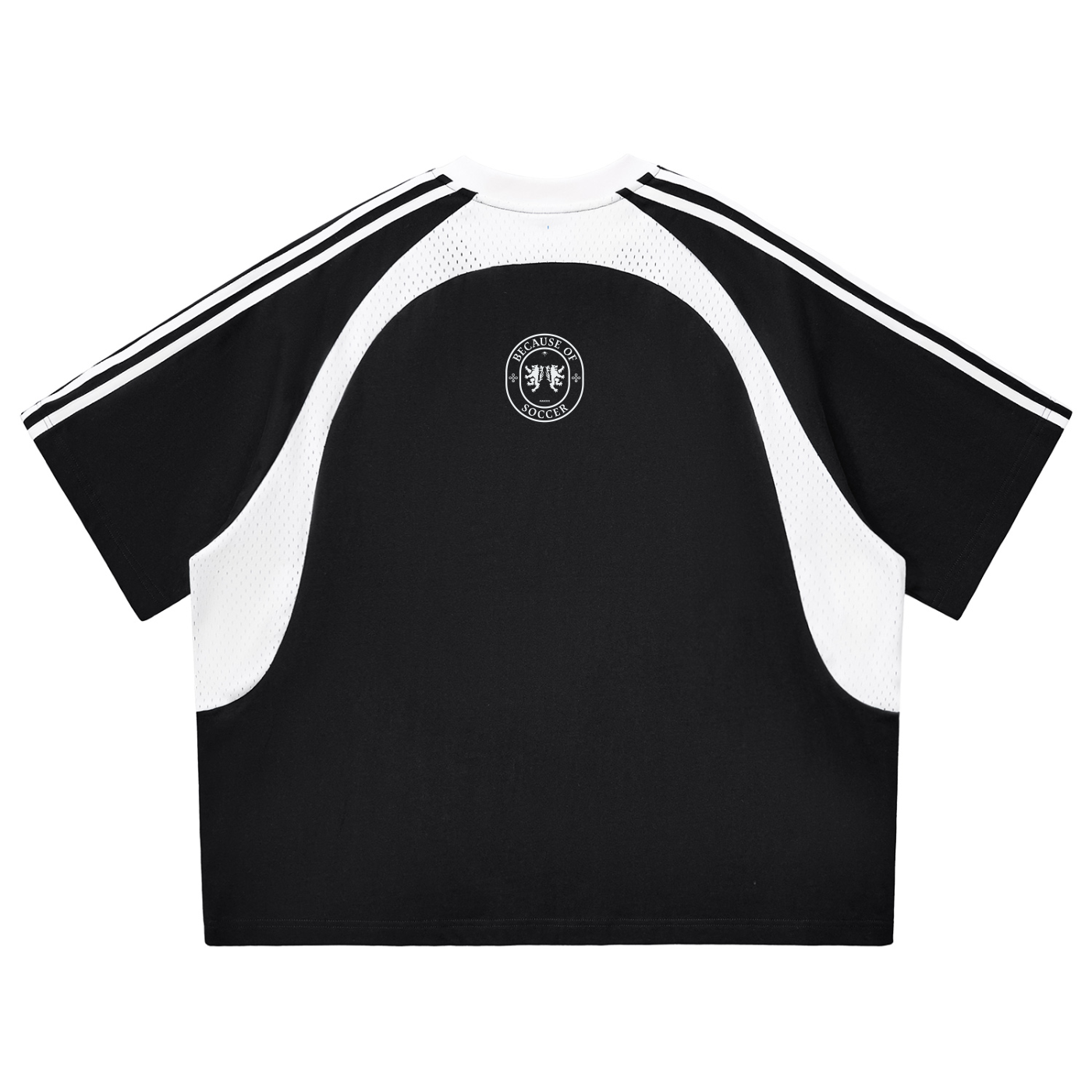 Twin Wolves Panel Mesh T-Shirt