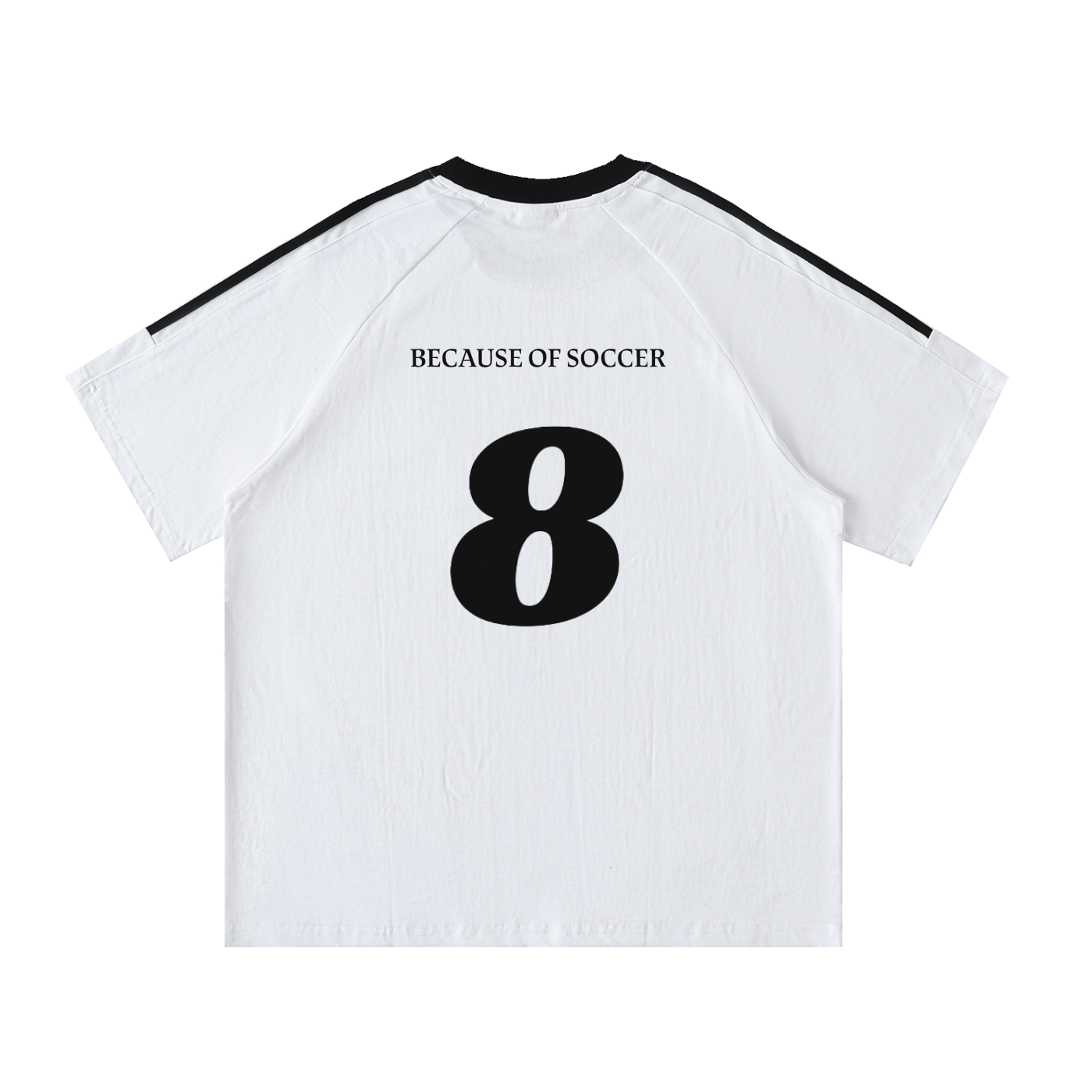 Because of Soccer Crewneck Jersey TShirt