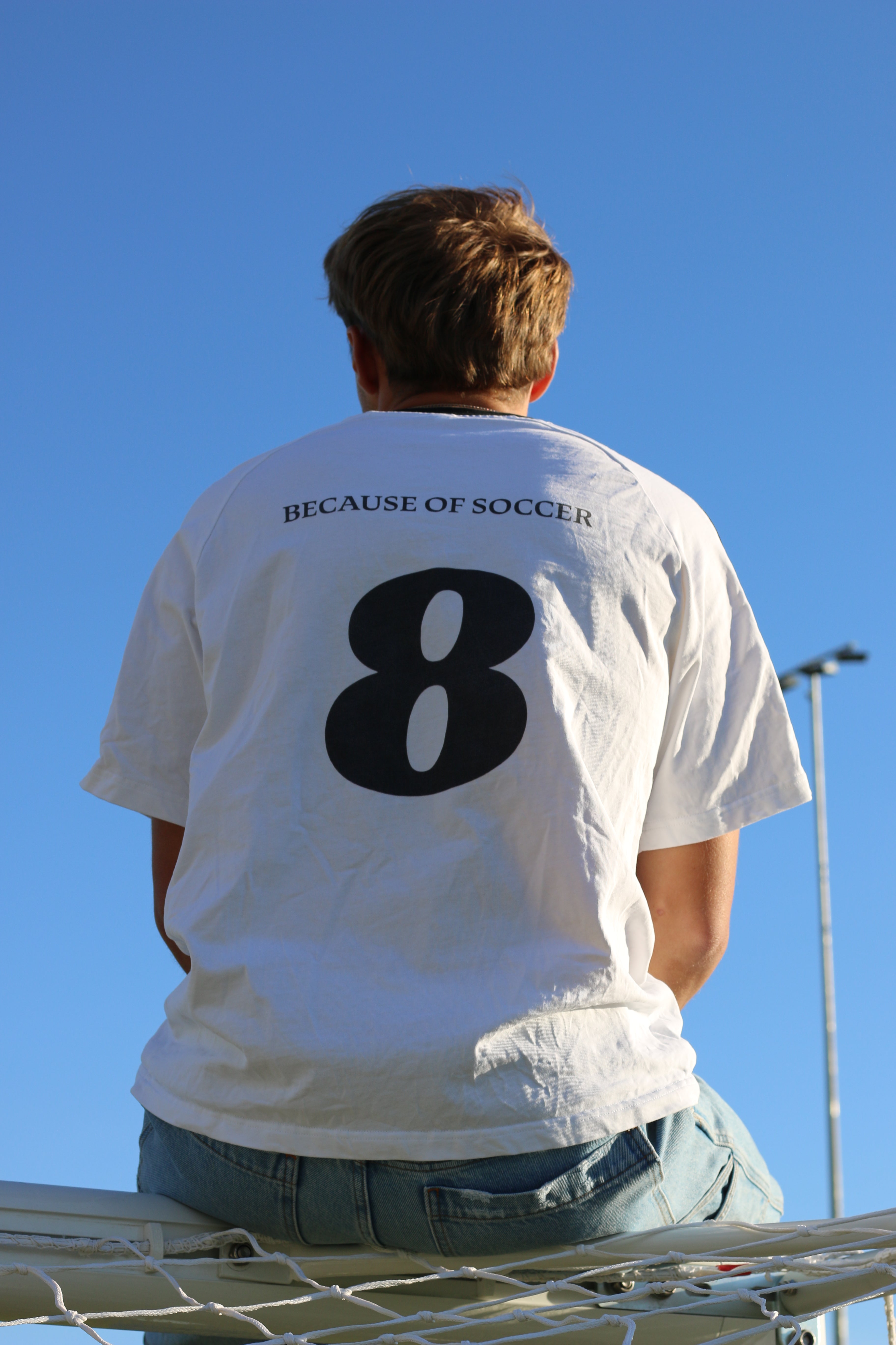 Because of Soccer Crewneck Jersey TShirt