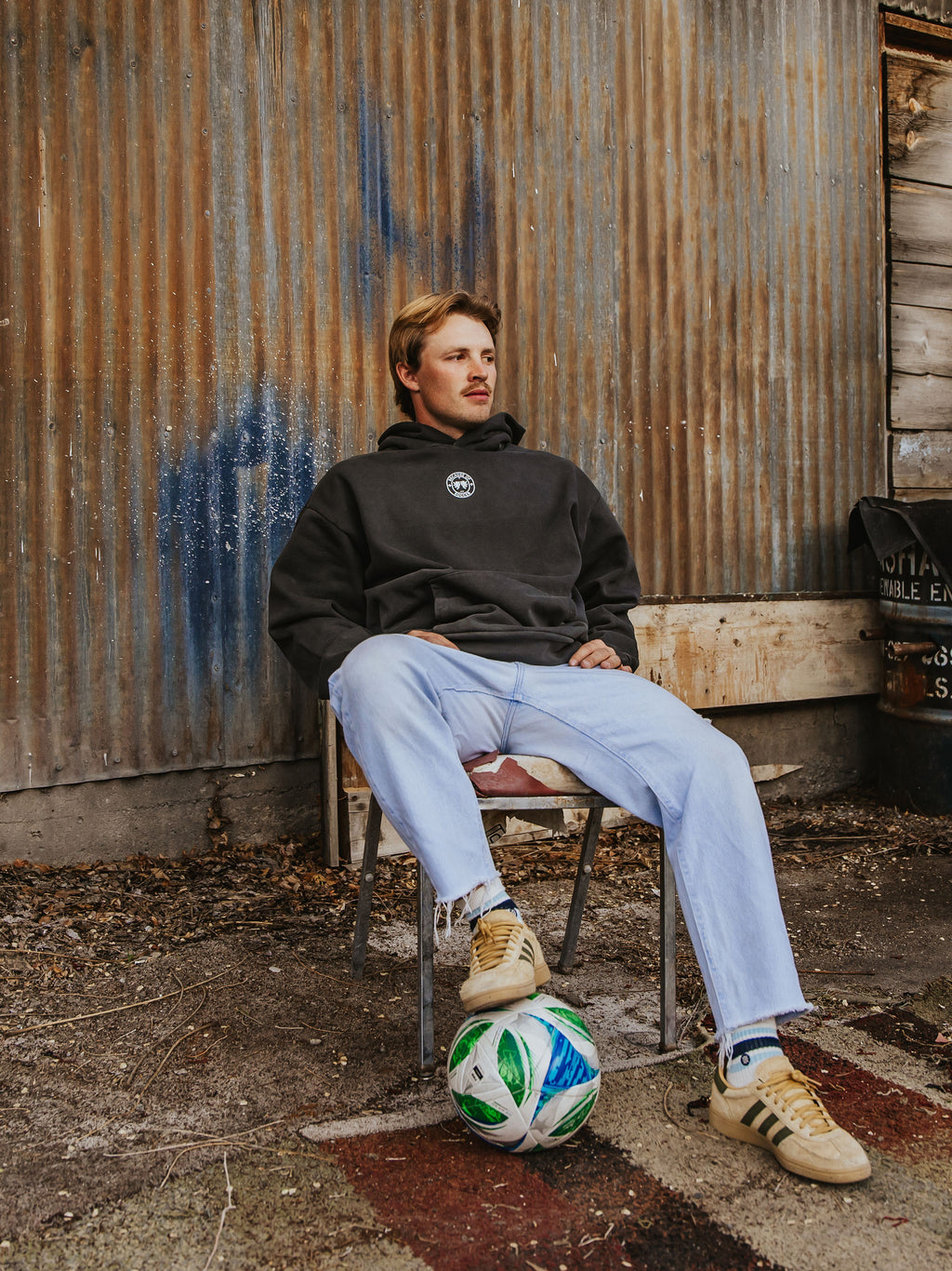 Because of Soccer Heavyweight Hoodie