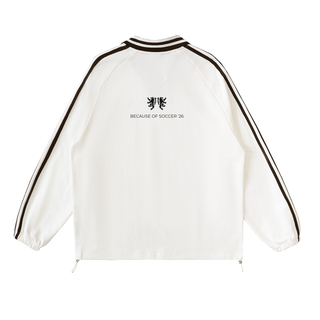 Vintage Because of Soccer Collared Long Sleeve